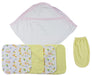Pink Hooded Towel, Washcloths And Hand Washcloth Mitt - 6 Pc Set Cs_0007 - Kidsplace.store