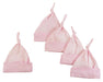 Pink Knotted Baby Cap (pack Of 5) 1100-pink-5 - Kidsplace.store