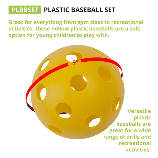 Plastic Baseballs, 6 Per Set, 3 Sets - Kidsplace.store