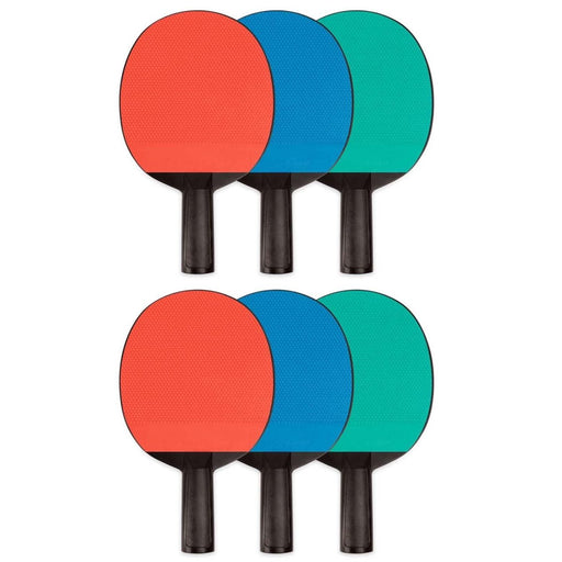 Plastic Rubber Face Table Tennis Paddle, Pack of 6 - Kidsplace.store