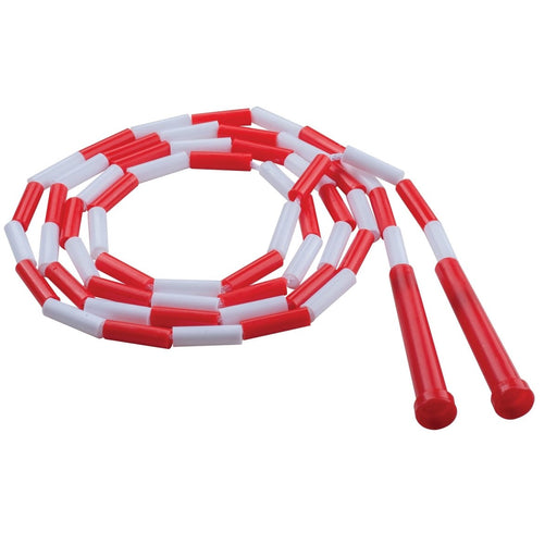 Plastic Segmented Jump Rope 7', Red & White, Pack of 12 - Kidsplace.store