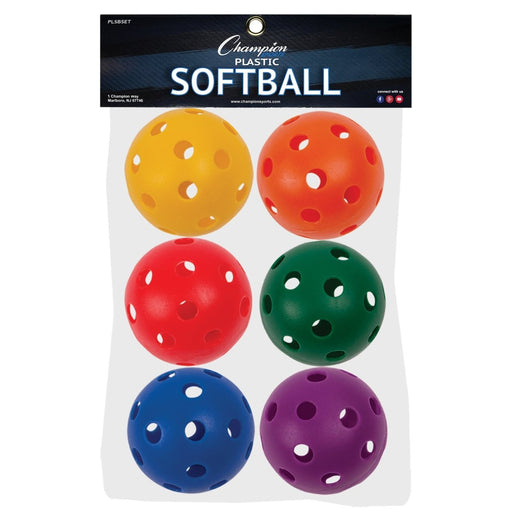 Plastic Softballs, 6 Per Set, 3 Sets - Kidsplace.store