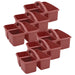 Plastic Storage Caddy, Deep Rose, Pack of 6 - Kidsplace.store