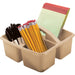 Plastic Storage Caddy, Light Brown, Pack of 6 - Kidsplace.store