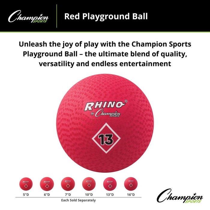 Playground Ball, 13", Red - Kidsplace.store