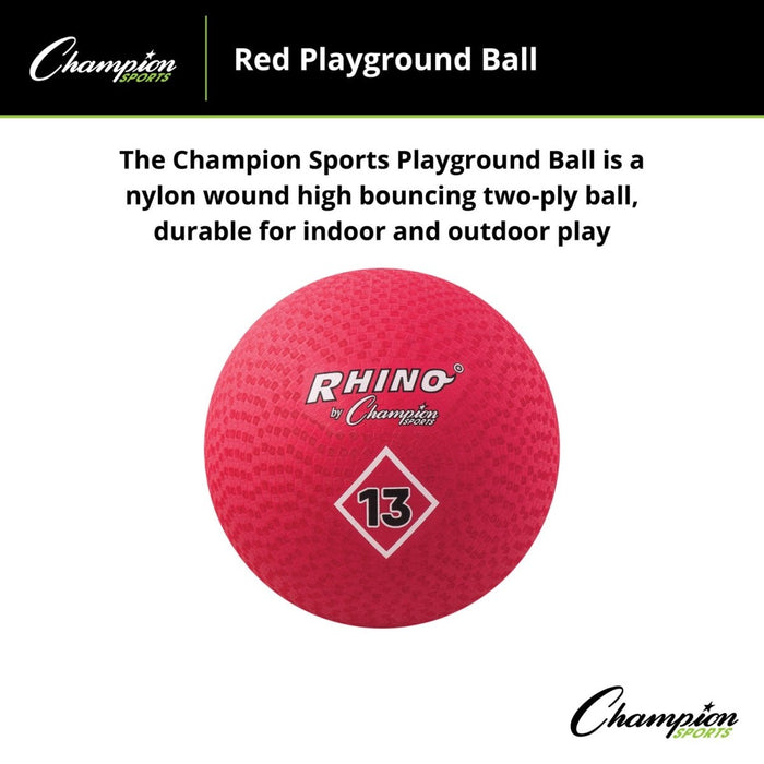 Playground Ball, 13", Red - Kidsplace.store