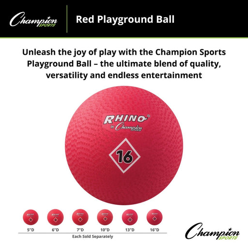 Playground Ball, 16", Red - Kidsplace.store