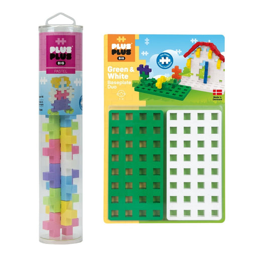 Plus-Plus® BIG 15-Piece Pastel Mix Tube & Baseplate Bundle - Kidsplace.store