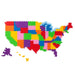 Plus - Plus® Puzzle By Number® - 1400 pc Map of the United States - Kidsplace.store