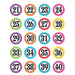 Polka Dots Numbers Stickers, 120 Per Pack, 6 Packs - Kidsplace.store