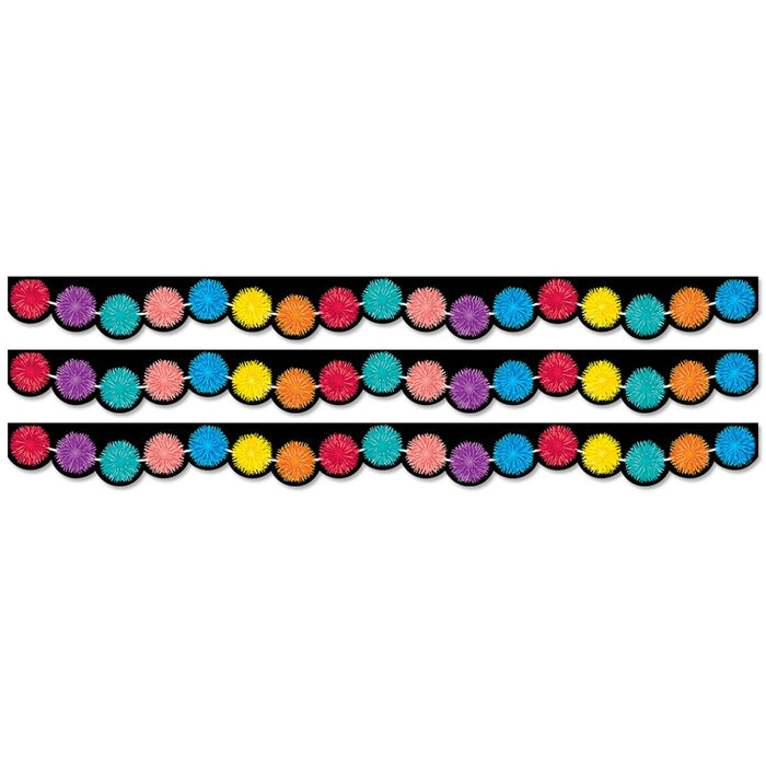 Pom Poms EZ Border, 48 Feet Per Pack, 3 Packs - Kidsplace.store