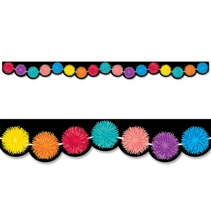 Pom Poms EZ Border, 48 Feet Per Pack, 3 Packs - Kidsplace.store