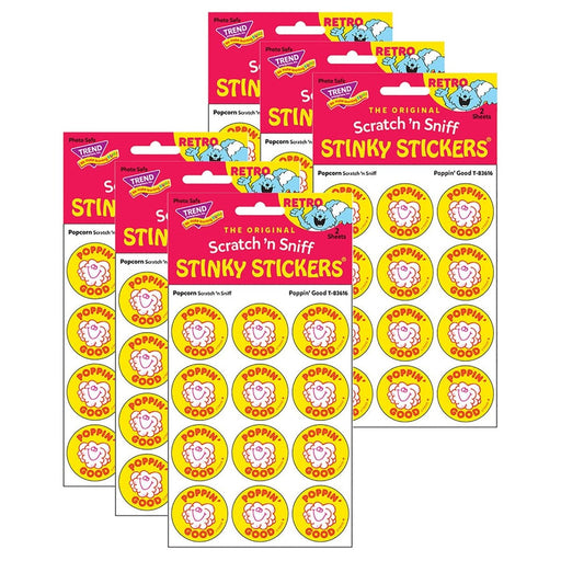 Poppin' Good/Popcorn Scented Stickers, 24 Per Pack, 6 Packs - Kidsplace.store