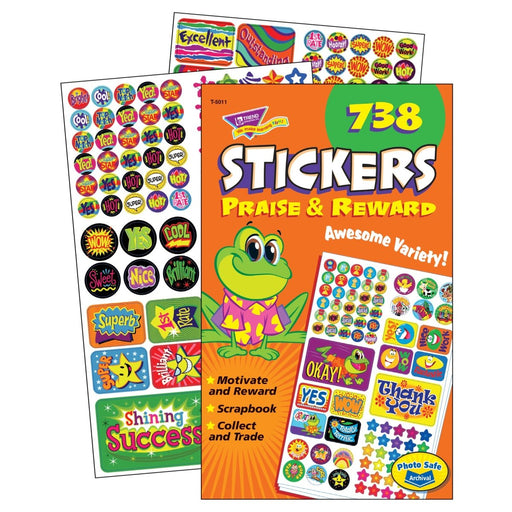 Praise & Reward Sticker Pad, 738 Sticker Per Pad, Pack of 6 - Kidsplace.store