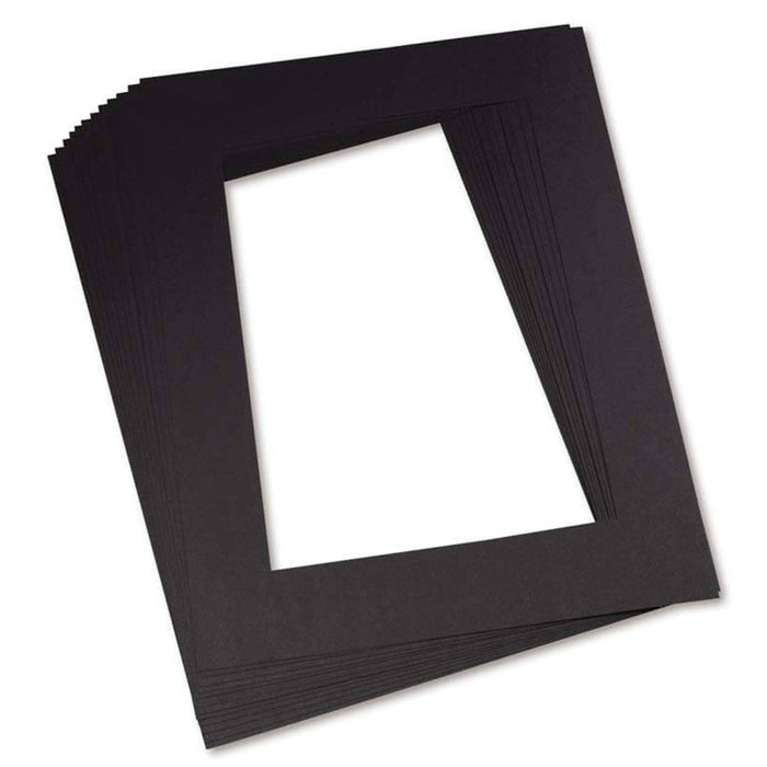 Pre-Cut Mat Frames, Black, 12" x 18", 12 Frames - Kidsplace.store