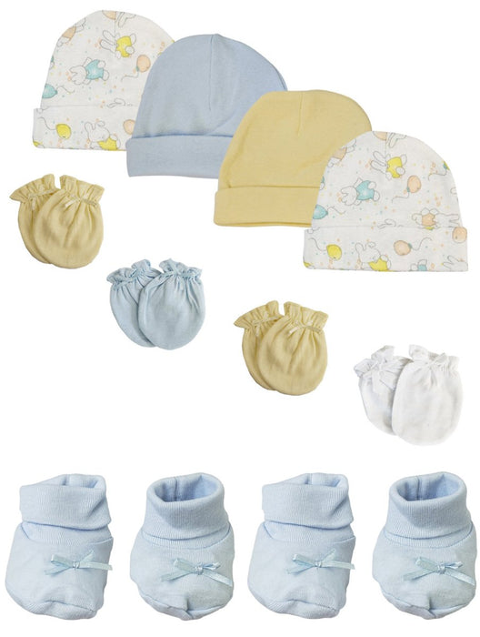 Preemie Baby Boy Caps With Infant Mittens And Booties - 10 Pack Nc_0206 - Kidsplace.store