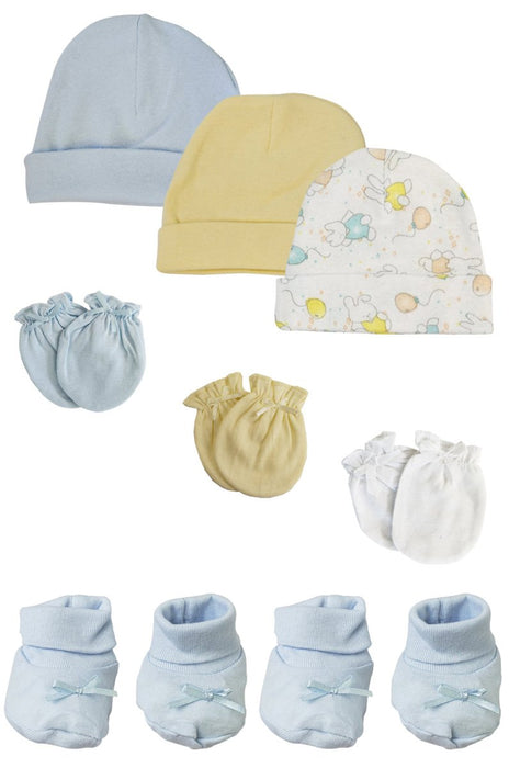 Preemie Baby Boy Caps With Infant Mittens And Booties - 8 Pack Nc_0207 - Kidsplace.store
