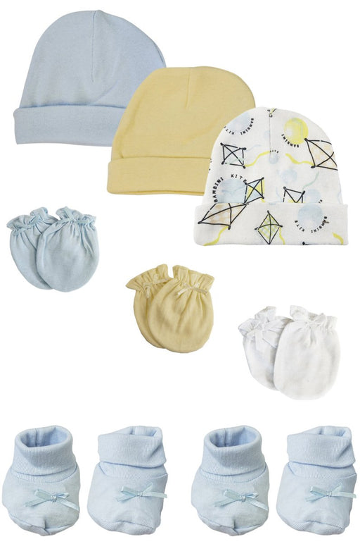 Preemie Baby Boy Caps With Infant Mittens And Booties - 8 Pack Nc_0219 - Kidsplace.store