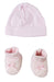 Preemie Baby Cap & Bootie Set - Pink 033ppink - Kidsplace.store