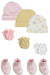 Preemie Baby Girl Caps With Infant Mittens And Booties - 8 Pack Nc_0209 - Kidsplace.store