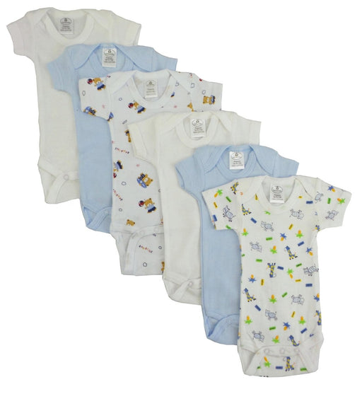 Preemie Boys Short Sleeve Printed 6 Pack Cs_004p_004p - Kidsplace.store