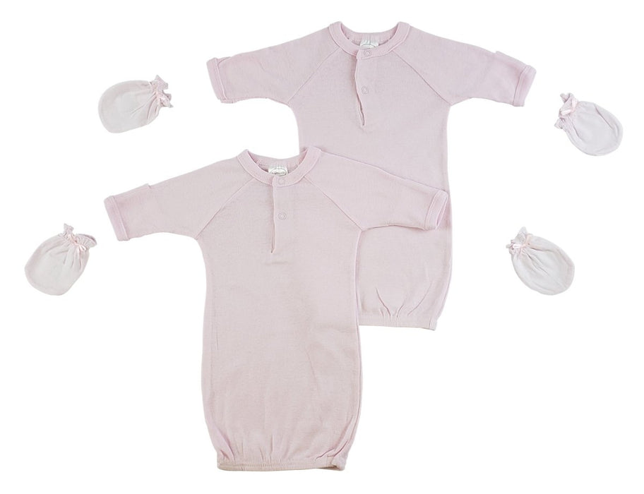 Preemie Girls Gowns And Mittens Cs_0075 - Kidsplace.store
