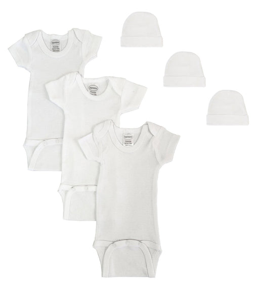 Preemie Unisex Baby Onezies And Caps - 6 Pack Nc_0226 - Kidsplace.store