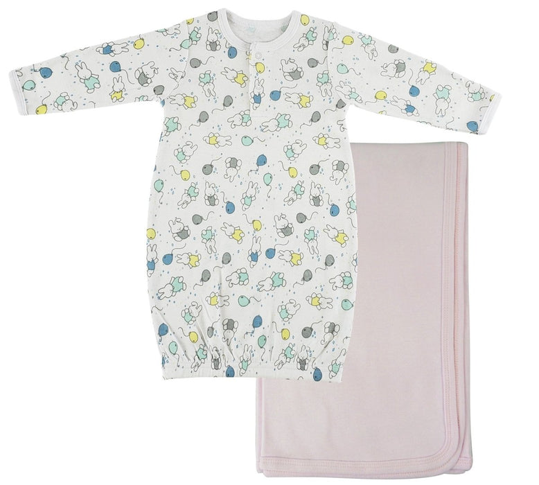 Print Infant Gown And Recieving Blanket Cs_0108 - Kidsplace.store