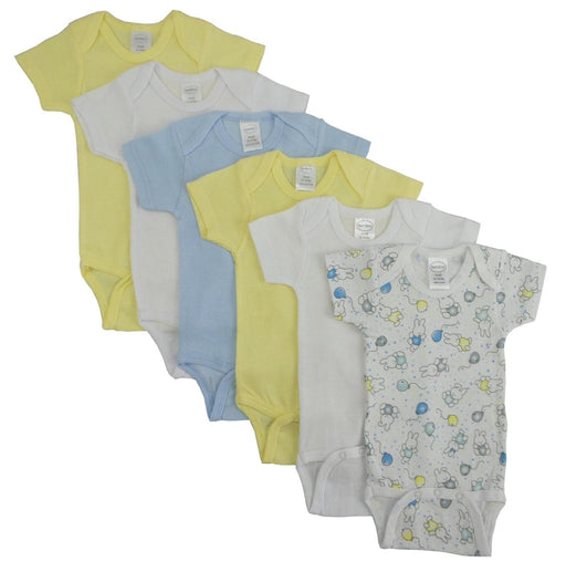 Printed Pastel Boys Short Sleeve 6 Pack Cs_002m_004m - Kidsplace.store