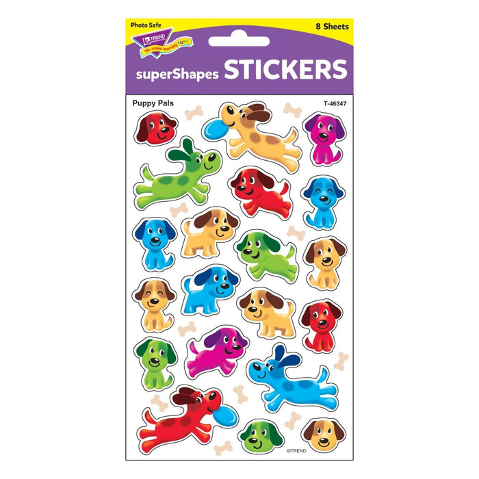 Puppy Pals superShapes Stickers - Large, 160 Per Pack, 6 Packs - Kidsplace.store