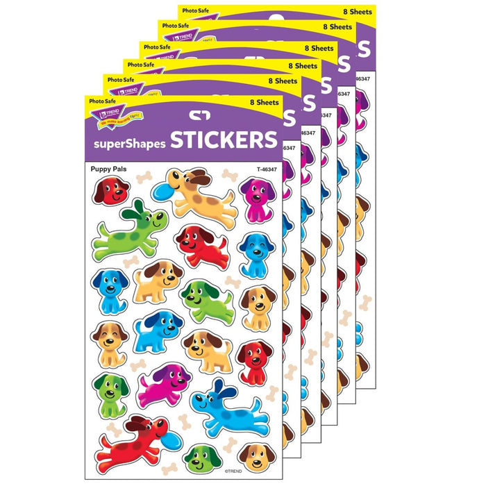 Puppy Pals superShapes Stickers - Large, 160 Per Pack, 6 Packs - Kidsplace.store