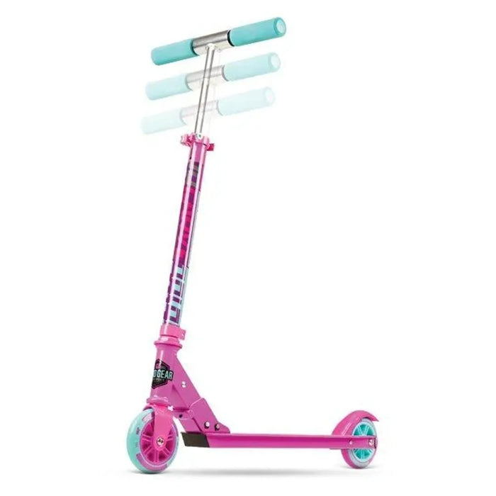 Purple Pink Teal - Folding Aluminum Kick Scooter - Suits Girls Ages 3+ Max Rider Weight 146 lbs - Kidsplace.store