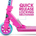 Purple Pink Teal - Folding Aluminum Kick Scooter - Suits Girls Ages 3+ Max Rider Weight 146 lbs - Kidsplace.store