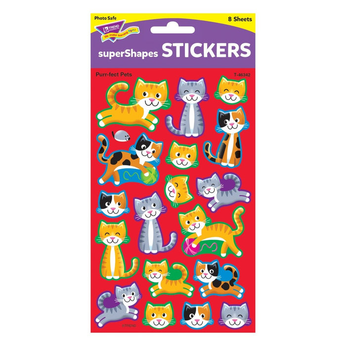 Purr - fect Pets superShapes Stickers - Large, 144 Per Pack, 6 Packs - Kidsplace.store