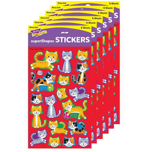 Purr - fect Pets superShapes Stickers - Large, 144 Per Pack, 6 Packs - Kidsplace.store