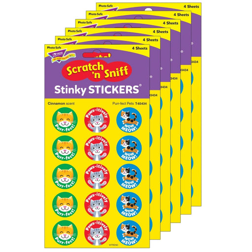 Purr - fect Pets/Cinnamon Stinky Stickers®, 60 Per Pack, 6 Packs - Kidsplace.store