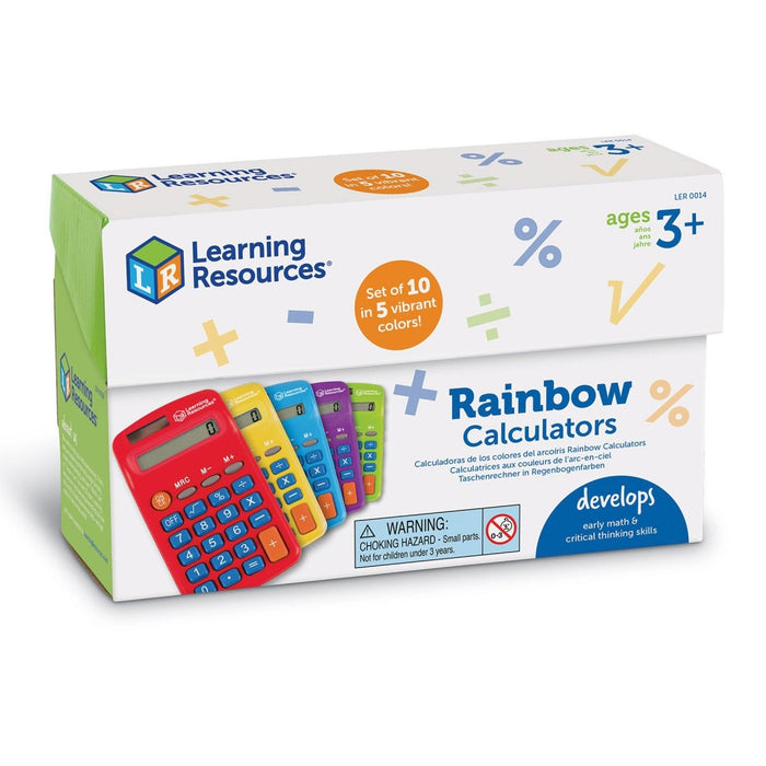 Rainbow Calculators, Set of 10 - Kidsplace.store