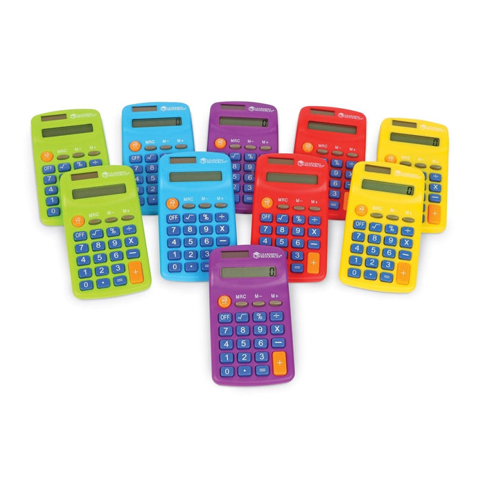 Rainbow Calculators, Set of 10 - Kidsplace.store