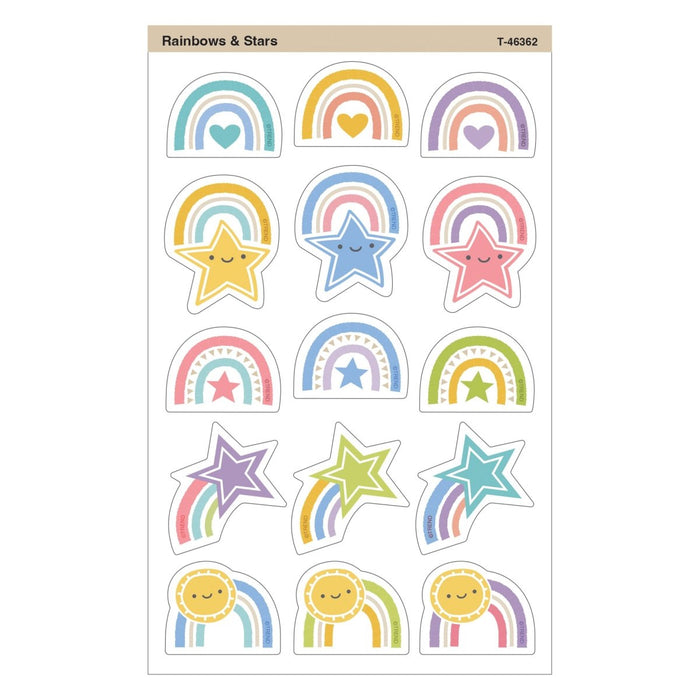 Rainbows & Stars Large superShapes Stickers, 120 Per Pack, 6 Packs - Kidsplace.store