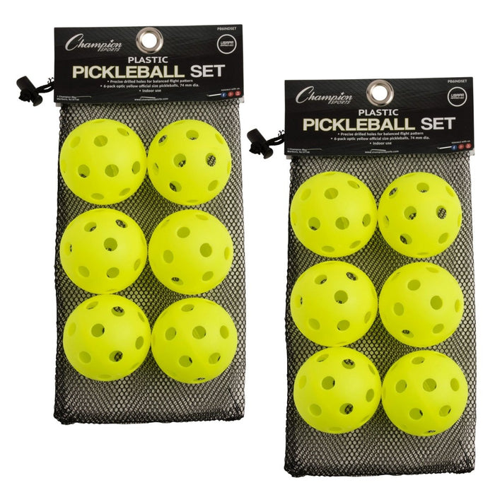 Recreational Indoor Pickleball Set, 6 Per Set, 2 Sets - Kidsplace.store