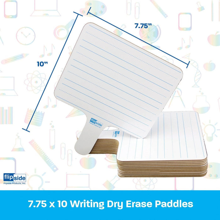 Rectangular Lined Dry Erase Answer Paddle, Class Pack of 24 - Kidsplace.store