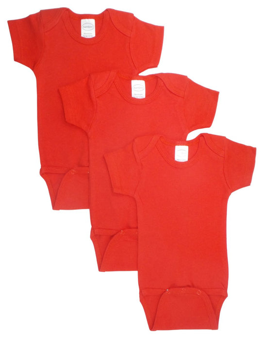 Red Bodysuit Onezies (pack Of 3) Ls_0149 - Kidsplace.store