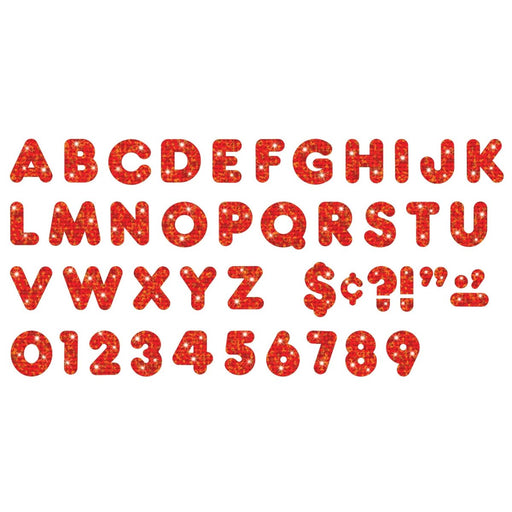 Red Sparkle 4" Casual Uppercase Ready Letters®, 3 Packs - Kidsplace.store