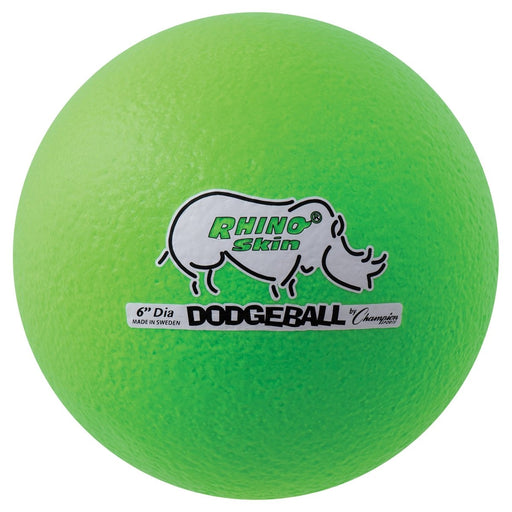 Rhino Skin® 6 - Inch Low Bounce Dodgeball Set, Neon Green, Set of 6 - Kidsplace.store