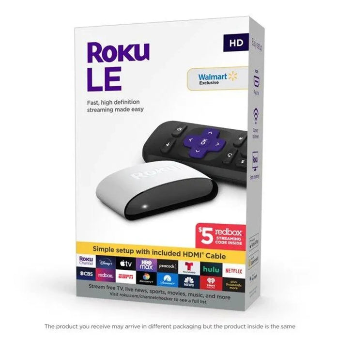 Roku LE HD Streaming Media Player with High Speed HDMI Cable and Simple Remote - Kidsplace.store