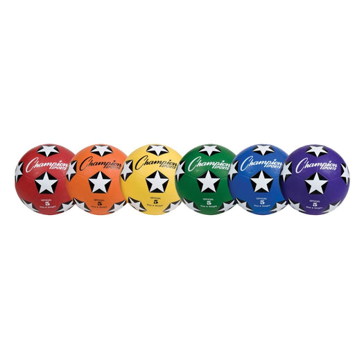 Rubber Cover Soccer Ball Set, Size 5, Set of 6 - Kidsplace.store