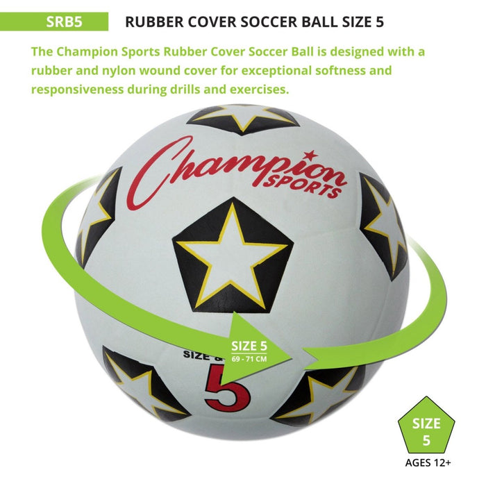 Rubber Soccer Ball Size 5, Pack of 3 - Kidsplace.store