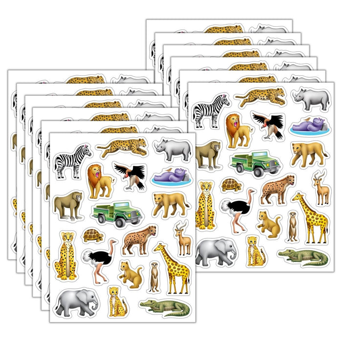 Safari Stickers, 120 Per Pack, 12 Packs - Kidsplace.store