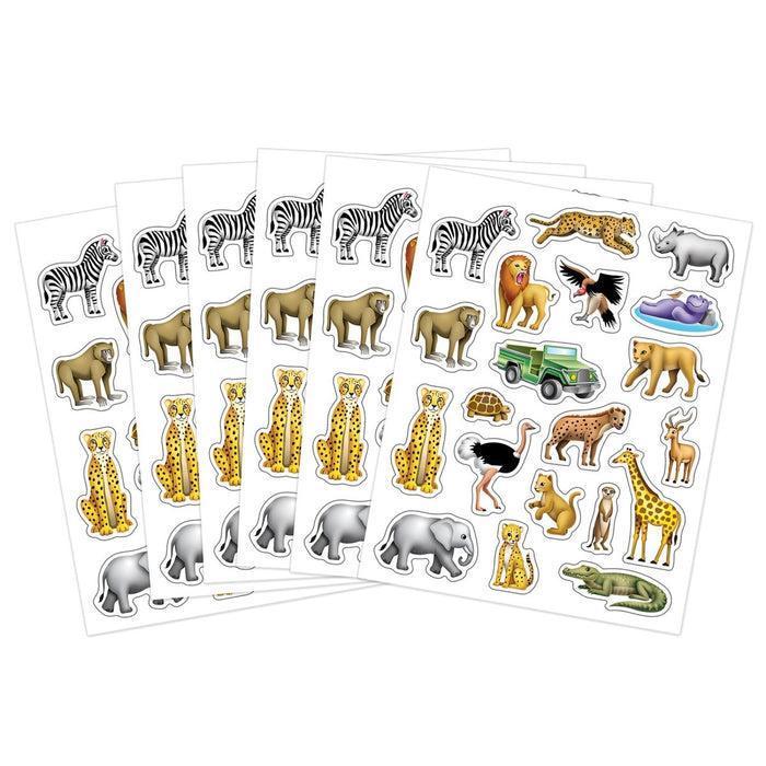 Safari Stickers, 120 Per Pack, 12 Packs - Kidsplace.store