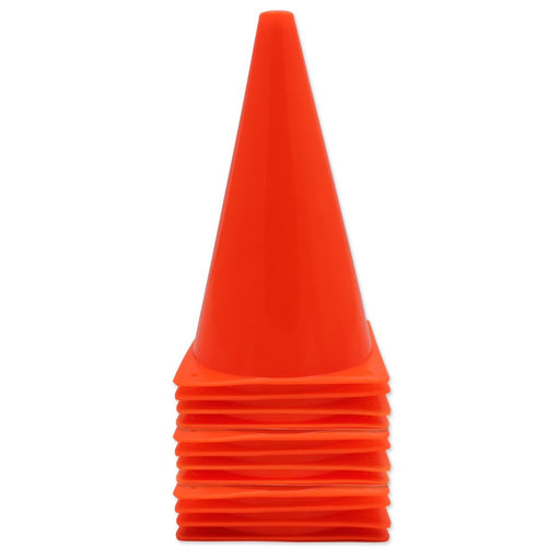 Safety Cone, 9" High With Base, Orange, Pack of 12 - Kidsplace.store